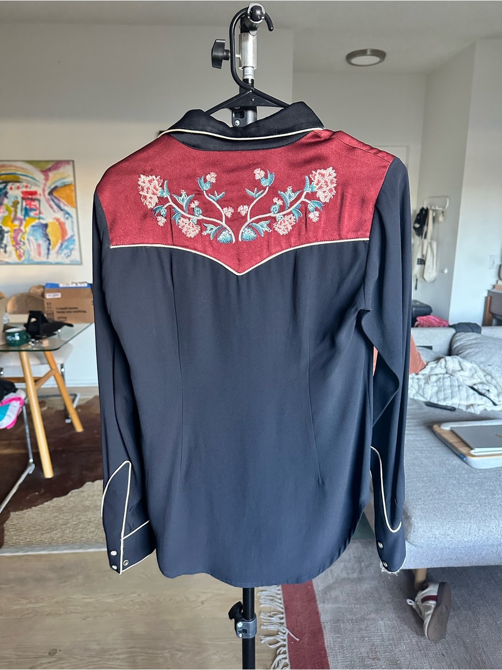 Isabel Marant Western Style Embroidered Button Down M/36 - Picture 7 of 7